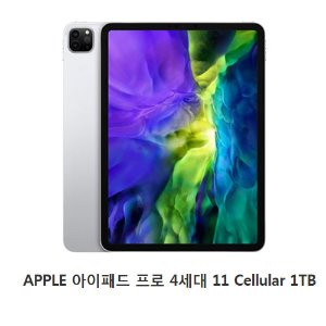 [애플코리아 정품]  APPLE 아이패드 프로 4세대 11 Cellular 1TB (개인소득공제용 현금영수증 100%발행)