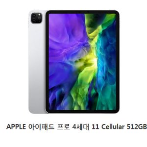 [애플코리아 정품]  APPLE 아이패드 프로 4세대 11 Cellular 512GB (개인소득공제용 현금영수증 100%발행)