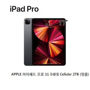 [애플코리아 정품]  APPLE 아이패드 프로 3세대 11 Cellular 2TB (개인소득공제용 현금영수증 100%발행)