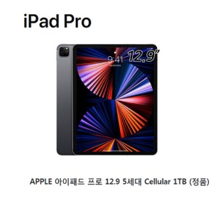 [애플코리아 정품]  APPLE 아이패드 프로 5세대 12.9 Cellular 1TB (개인소득공제용 현금영수증 100%발행)